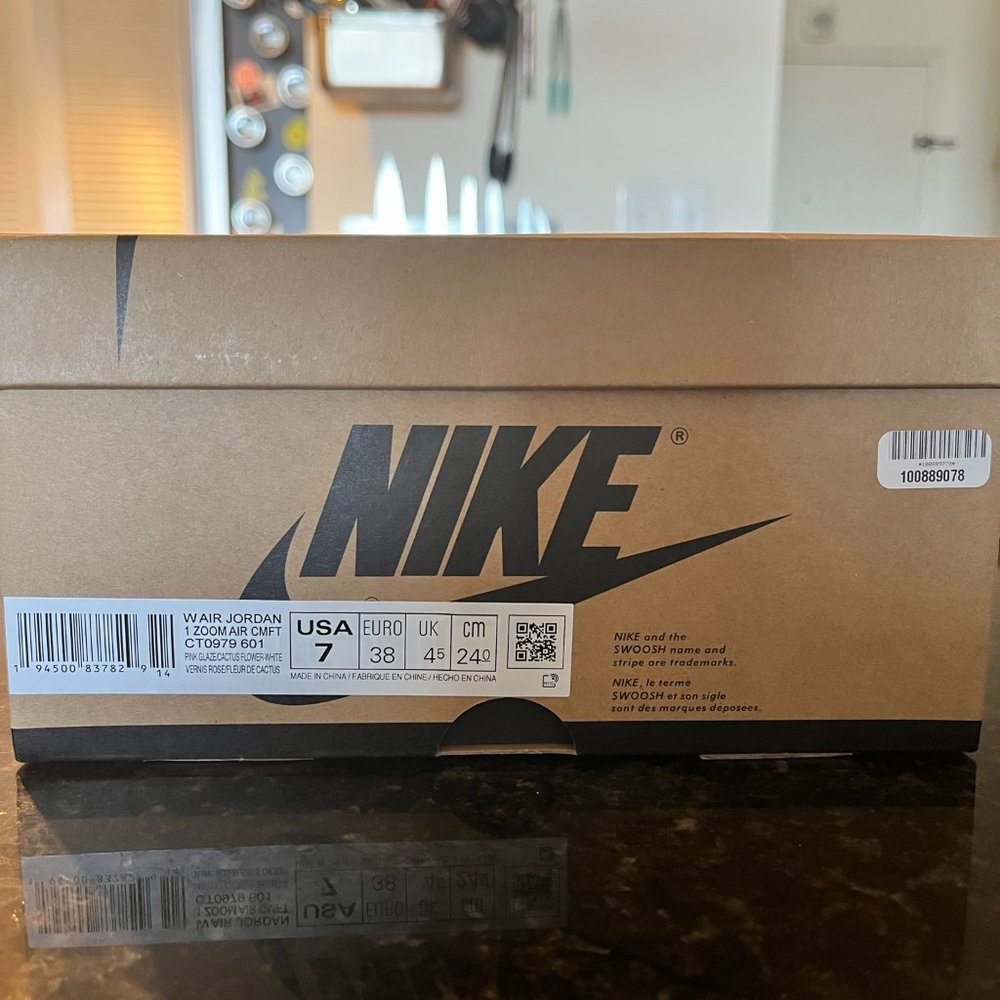 AIR JORDAN WOMEN'S JORDAN 1 HIGH ZOOM 'Pink Glaze' BRAND NEW!!! - Picture 10 of 11